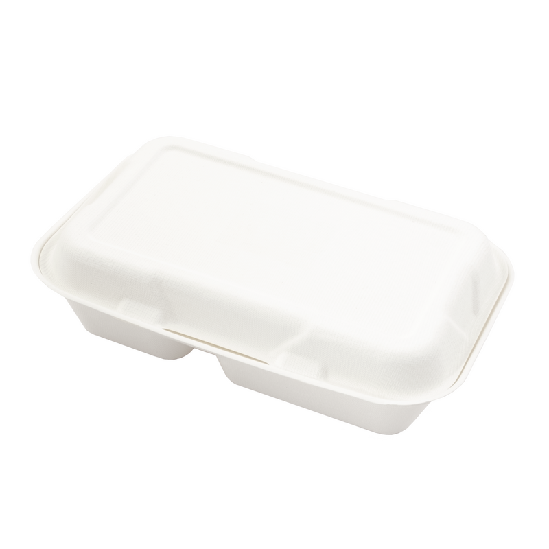 Fiber food container 1200ml 2-compartment